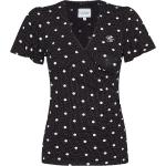 T-Shirt Manches courtes Rockabilly de Vive Maria - Haut Maria - XS à L - pour Femme - noir/blanc