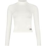 T-shirts col roulé de créateur Fila blancs en coton à manches longues à col rond Taille L look streetwear pour femme 