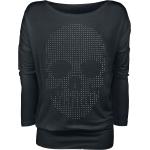 T-shirt manches longues de Full Volume by EMP - Skull - M à 5XL - pour Femme - noir