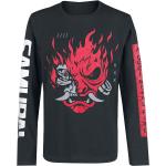 T-shirt manches longues Gaming de Cyberpunk 2077 - A Cool Metal Fire - S à XXL - pour Homme - noir