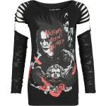 T-shirt manches longues Gothic de Gothicana by EMP - Gothicana X The Crow - Haut manches longues - S à XXL - pour Femme - noir