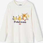 T-shirts à col rond blancs en coton Pokemon Pikachu Taille 10 ans pour garçon en promo de la boutique en ligne Vertbaudet.fr 