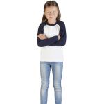 T-shirts à manches longues Promodoro bleu marine en coton enfant look sportif 