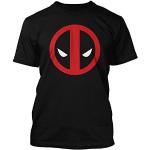 T-shirts noirs à logo à manches courtes Deadpool à manches courtes Taille XL look fashion pour homme 