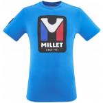 T-shirts Millet bleus en coton à manches courtes bio éco-responsable à manches courtes à col rond Taille L pour homme en promo 