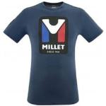 T-shirts Millet bleus en coton à manches courtes bio éco-responsable à manches courtes à col rond Taille L pour homme en promo 