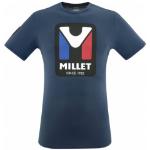 T-shirts Millet bleus en coton à manches courtes bio éco-responsable à manches courtes à col rond Taille S pour homme en promo 