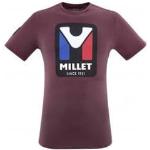 T-shirts Millet violets en coton à manches courtes bio éco-responsable à manches courtes à col rond Taille M pour homme en promo 
