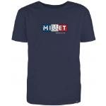 T-shirts col rond Millet bleus en coton bio éco-responsable à manches courtes à col rond Taille S pour homme en promo 