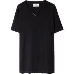 T-shirts basiques Zadig & Voltaire noirs en coton col tunisien Taille S pour homme 