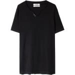 T-shirts basiques Zadig & Voltaire noirs en coton col tunisien Taille XS pour homme 