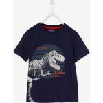 T-shirts à imprimés Vertbaudet bleu marine en coton à motif dinosaures Taille 3 ans pour garçon en promo de la boutique en ligne Vertbaudet.fr 