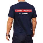 T-Shirt Navy, Sapeurs Pompiers de France - Rouge/B