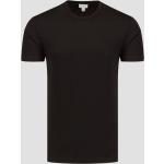 T-shirt Noir Pour Hommes Sunspel Mtsh0007s-bkaa