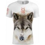 T-shirts techniques blancs à motif loups respirants à manches courtes Taille XL pour homme 