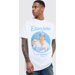 T-shirt oversize à imprimé Elton John homme - blanc - XS, blanc