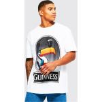 T-shirts à imprimés boohooMAN blancs Guinness Taille S pour homme 