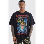 T-shirts à imprimés boohooMAN noirs Iron Maiden à manches courtes Taille S pour homme 