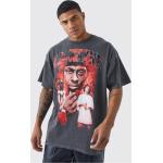 T-shirt oversize imprimé Lil Wayne homme - gris - L, gris