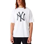 T-shirts col rond New Era Essentials blancs en coton à motif New York NY Yankees à manches courtes à col rond Taille XL pour homme 