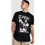 T-shirts boohooMAN noirs Tupac Shakur à manches courtes Taille L pour homme 