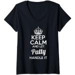 T-shirt Patty Keep Calm and Let Patty s'en charge T-Shirt avec Col en V