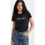 T-shirts col rond Levi's noirs à col rond Taille XXS classiques pour femme en promo 