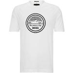 T-shirts basiques de créateur HUGO BOSS BOSS blancs en coton à motif voitures Porsche Taille 3 XL pour homme 