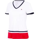 T-shirts basiques de créateur Fila rouges à logo en polyester à manches courtes Taille M look fashion pour femme 