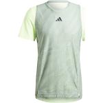 T-shirts adidas verts à logo en fil filet Tournois du Grand Chelem Open d'Australie à manches courtes Taille L classiques pour homme 
