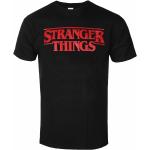T-shirts à imprimés noirs en coton Stranger Things Taille S look fashion pour homme 