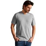 T-shirt Premium col V Hommes, gris foncé-mélange