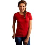 T-shirts basiques Promodoro rouges en coton Taille XS look fashion pour femme 