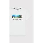 T-shirts Puma blancs enfant Minecraft en promo 