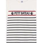 T-shirts à rayures Petit Bateau blancs à rayures à motif bateaux pour fille de la boutique en ligne Petit-bateau.fr 