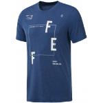 T-shirts Reebok CrossFit bleus en jersey Taille XS pour homme 
