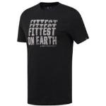 T-shirts col rond Reebok noirs à col rond Taille S pour homme 