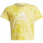 T-shirts à imprimés adidas jaunes à imprimé animal à motif animaux enfant en promo 