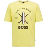 T-shirts de créateur HUGO BOSS BOSS jaunes à manches courtes bio éco-responsable à manches courtes look casual pour homme 