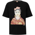 T-shirts de créateur HUGO BOSS BOSS noirs en coton à manches courtes Frida Kahlo bio éco-responsable à manches courtes Taille S look casual pour femme 