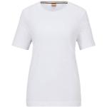 T-shirts basiques de créateur HUGO BOSS BOSS blancs en coton bio éco-responsable Taille M pour femme 