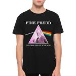 T-shirts à imprimés roses en coton Pink Floyd look Rock pour femme 
