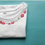 T-shirts blancs en coton Naruto Sakura Haruno bio éco-responsable pour femme 
