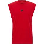 T-shirts rouges à logo en coton sans manches sans manches à col rond Taille M pour homme 