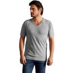 T-shirt slim col V Hommes, gris foncé-mélange
