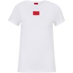 T-shirts à imprimés de créateur HUGO BOSS HUGO blancs à logo en coton à manches courtes à col rond Taille M look casual pour femme 