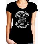 T-shirts noirs Sons of Anarchy Taille XS look fashion 