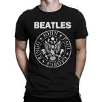 T-shirts à imprimés gris en coton Beatles look Rock pour femme 