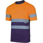 T-shirts techniques orange en polyester à col rond Taille M 