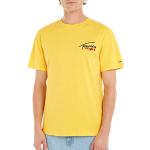 T-shirts Tommy Hilfiger Signature jaunes à manches courtes à manches courtes Taille XL look fashion pour homme 